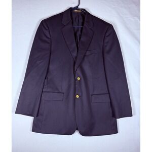 Brooks Brother Navy Wool Blazer Jacket Mens 41R 346 Golden Fleece Buttons